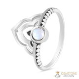 Moonstone Ring-Brilliant Crown