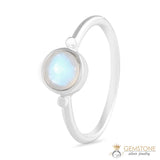 Moonstone Ring-Smooth Honor