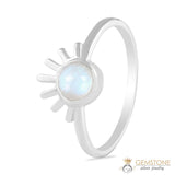 Moonstone Ring-Blazing Sun