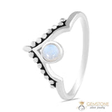 Moonstone Ring-Crowned Moon
