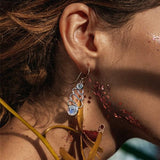 Moonstone Earring-Startling Warp - gemstonesilverjewelryus