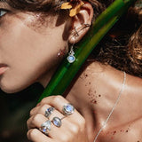 Moonstone Earring-Peaceful Legion - gemstonesilverjewelryus