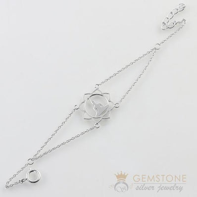 925 STERLING SILVER -BUDDHA GOOD KARMA CHAKRA BRACELET - Gemstone Silver Jewelry