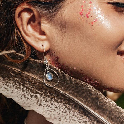 Moonstone Earring-Novel Retreat - Gemstone Silver Jewelry