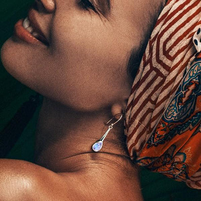 Moonstone Earring-Callisto - Gemstone Silver Jewelry