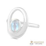 Moonstone Ring-Flamboyant Orbit