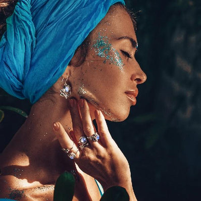 Moonstone Earring-Violet Spirit - Gemstone Silver Jewelry