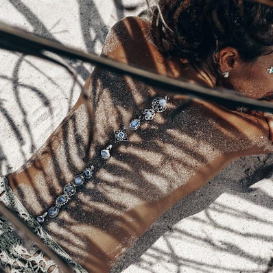 Moonstone Pendant-Floral Essence - Gemstone Silver Jewelry