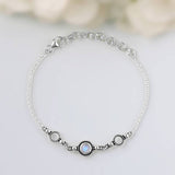 Moonstone Bracelet-Moon Constellations - gemstonesilverjewelryus
