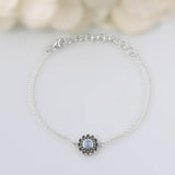 Moonstone Bracelet-Moonflower - gemstonesilverjewelryus