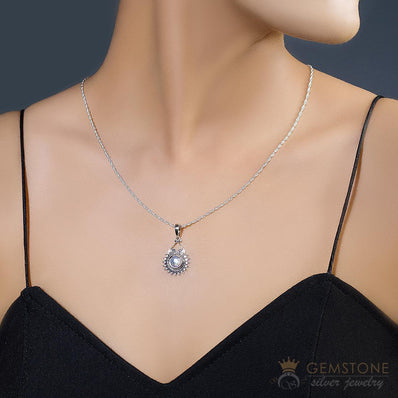 Moonstone Pendant-Honest Devotion - Gemstone Silver Jewelry