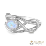 Moonstone Ring-Glistening Harmony