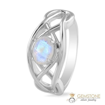 Moonstone Ring-Glistening Harmony