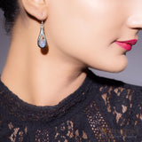 Moonstone Earring-Azure Beauty - Gemstone Silver Jewelry