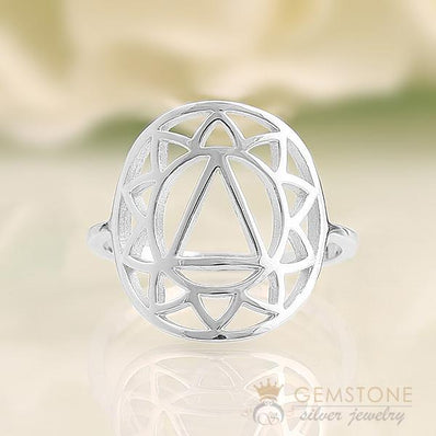 925 STERLING SILVER -SOLAR PLEXUS GOOD KARMA CHAKRA RING - Gemstone Silver Jewelry