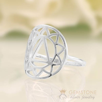 925 STERLING SILVER -SOLAR PLEXUS GOOD KARMA CHAKRA RING - Gemstone Silver Jewelry
