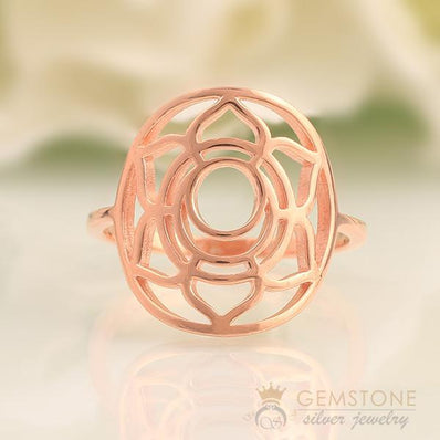 14KT ROSE GOLD -SACRAL GOOD KARMA RING - Gemstone Silver Jewelry