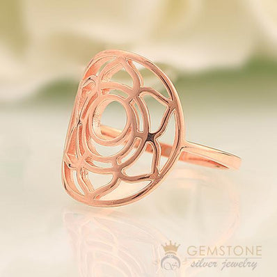 14KT ROSE GOLD -SACRAL GOOD KARMA RING - Gemstone Silver Jewelry