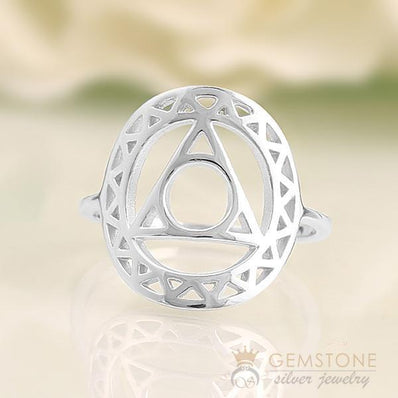 925 STERLING SILVER -THROAT CHAKRA RING - Gemstone Silver Jewelry