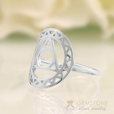 925 STERLING SILVER -THROAT CHAKRA RING - Gemstone Silver Jewelry