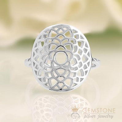 925 STERLING SILVER -CROWN CHAKRA RING - Gemstone Silver Jewelry