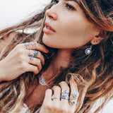 Moonstone Earring-Solemn Tribute - gemstonesilverjewelryus