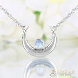 Moonstone Necklace-Night Warrior - Gemstone Silver Jewelry