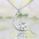 Moonstone Necklace-Serene Night - Gemstone Silver Jewelry