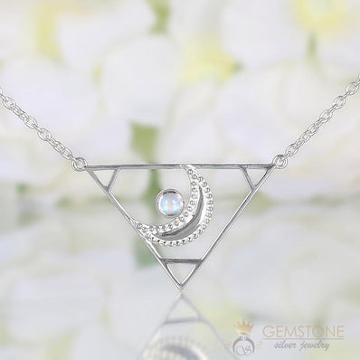 Moonstone Necklace-Poetic Spirit - Gemstone Silver Jewelry