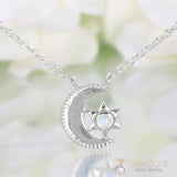 Moonstone Necklace-Moon's Compatriot - Gemstone Silver Jewelry