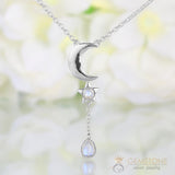 Moonstone Necklace-Artistic Sway - Gemstone Silver Jewelry
