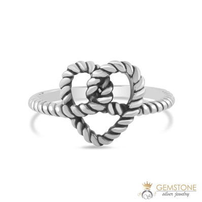 Silver Ring-Braided Allure