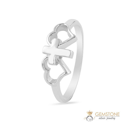 Silver Ring-Cross Love
