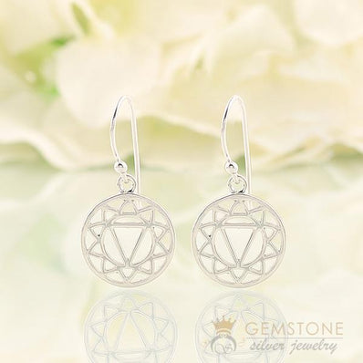 925 STERLING SILVER -SOLAR PLEXUS CHAKRA EARRING - Gemstone Silver Jewelry