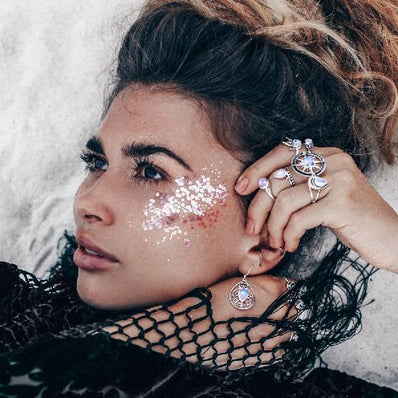 Moonstone Earring-Celestial Drop - Gemstone Silver Jewelry