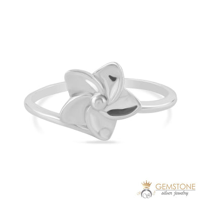 Silver Ring-Fanning Flower