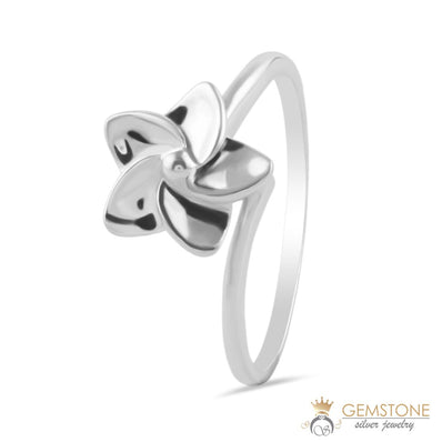 Silver Ring-Fanning Flower