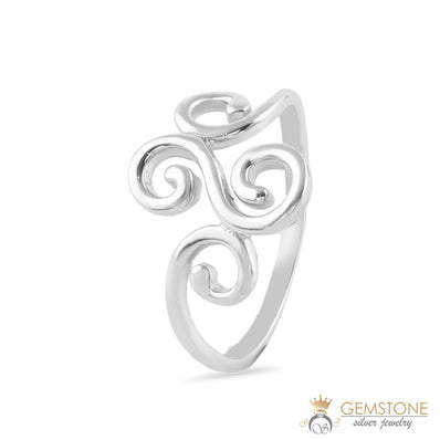 Silver Ring-Cheeky swirls