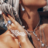 Moonstone Earring-Fond Desire - gemstonesilverjewelryus