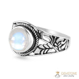 Moonstone Ring-Glistening Petal