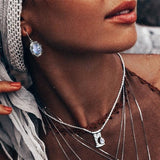 Moonstone Earring-Blue Moon - gemstonesilverjewelryus