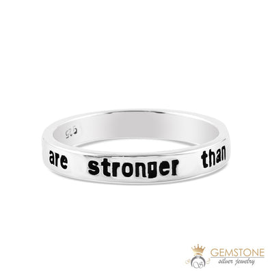 Plain silver Ring-Motivate Signet