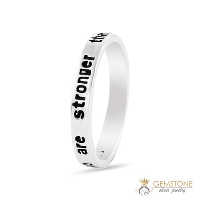 Plain silver Ring-Motivate Signet