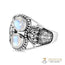 Moonstone Ring-Double Elegance