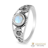 Moonstone Ring-Seashell Grace