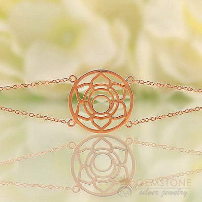 14KT ROSE GOLD -SACRAL CHAKRA BRACELET - Gemstone Silver Jewelry