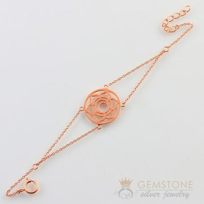14KT ROSE GOLD -SACRAL CHAKRA BRACELET - Gemstone Silver Jewelry