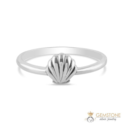 Silver Ring-Tiny Seashell
