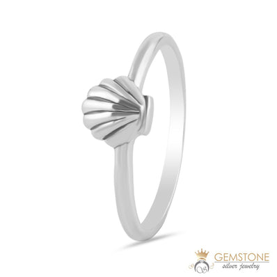 Silver Ring-Tiny Seashell