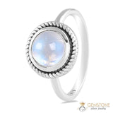 Moonstone Ring-Fiery Ornament